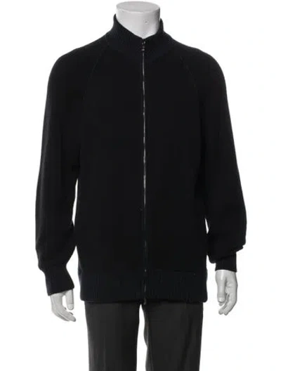 Pre-owned Loro Piana Vicuña Open Front Cardigan In Blue
