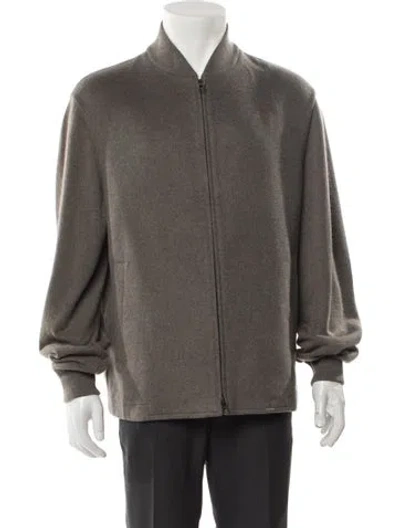 Pre-owned Loro Piana Vicuña-blend Cashmere Cardigan In Gray