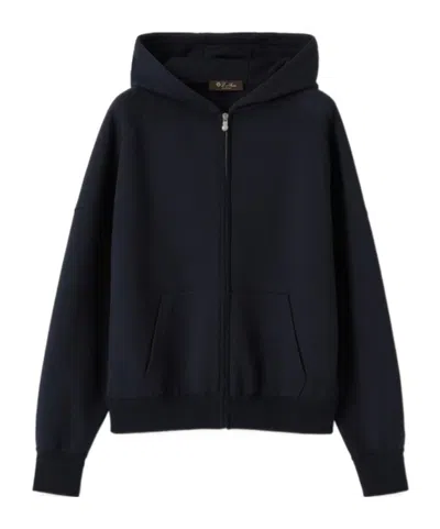 Loro Piana Viera Bomber Jacket In Blue