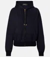 Loro Piana Viera Cotton, Silk, And Cashmere Fleece Hoodie In Blue