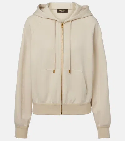Loro Piana Viera Cotton, Silk, And Cashmere Hoodie In Neutral