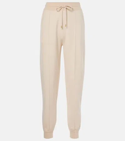 Loro Piana Viera Cotton, Silk, And Cashmere Sweatpants In Neutrals