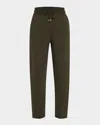 Loro Piana Viera Luxury Cashmere Fleece Drawstring Pants In Pine Grove