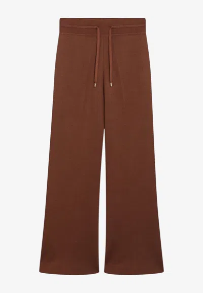 Loro Piana Viera Wide-leg Pants In Brown
