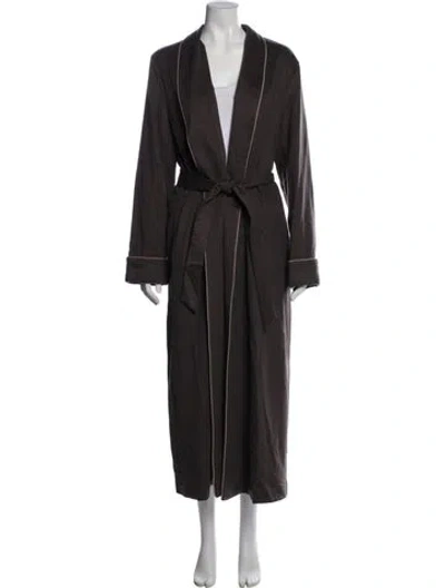 Pre-owned Loro Piana Vintage Cashmere Robe In Gray