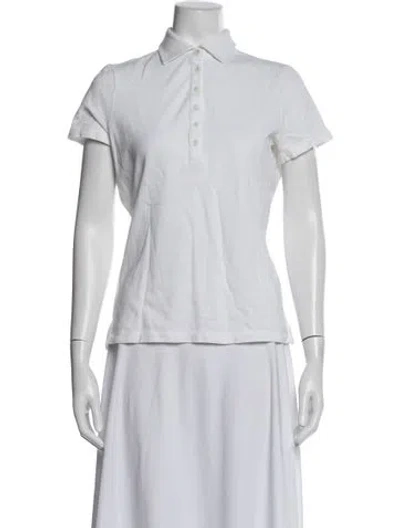 Pre-owned Loro Piana Vintage Short Sleeve Polo In White