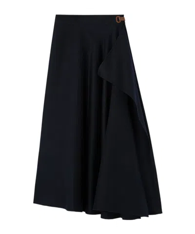 Loro Piana Violet Royal Lightness Skirt In Navy Blue