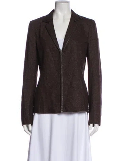 Pre-owned Loro Piana Virgin Wool Blazer In Brown