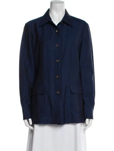Pre-owned Loro Piana Virgin Wool Denim Jacket In Blue