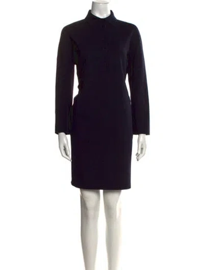Pre-owned Loro Piana Virgin Wool Knee-length Dress In Black