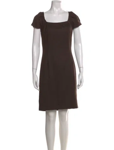 Pre-owned Loro Piana Virgin Wool Knee-length Dress In Brown