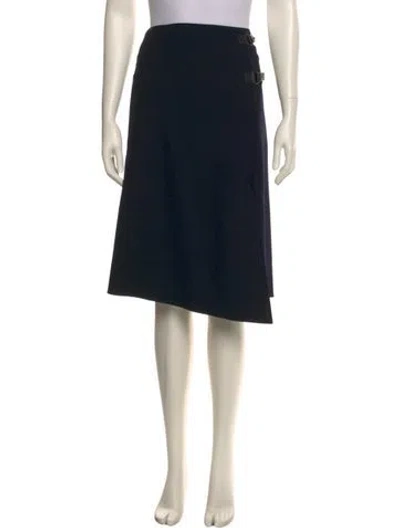 Pre-owned Loro Piana Virgin Wool Knee-length Skirt In Black