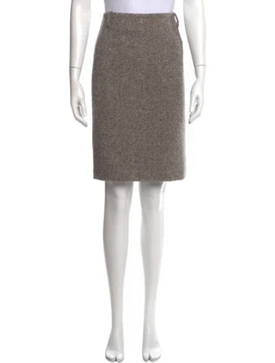 Pre-owned Loro Piana Virgin Wool Knee-length Skirt In Neutral