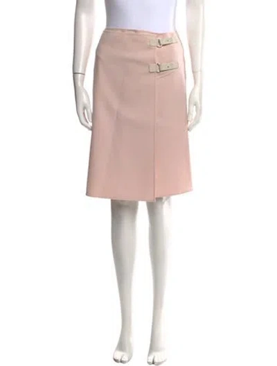Pre-owned Loro Piana Virgin Wool Knee-length Skirt In Pink