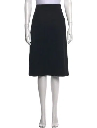 Pre-owned Loro Piana Virgin Wool Midi Length Skirt In Gray