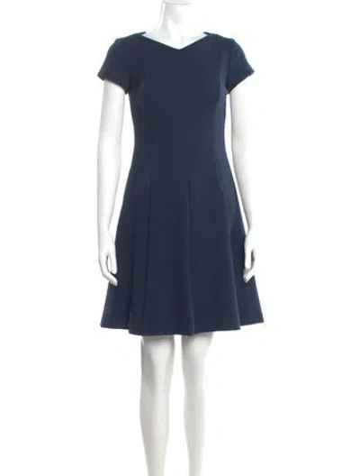 Pre-owned Loro Piana Virgin Wool Mini Dress In Blue