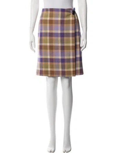Pre-owned Loro Piana Virgin Wool Mini Skirt In Neutrals