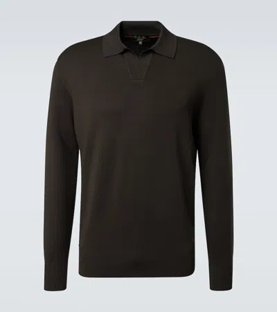 Loro Piana Virgin Wool Polo Sweater In Green