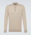 Loro Piana Fine Wish Wool Knit Polo In Neutrals