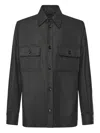 Loro Piana Virgin Wool Shirt Jacket In Gray