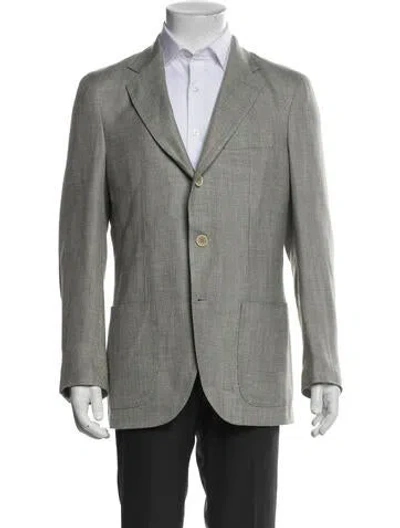 Pre-owned Loro Piana Virgin Wool Sport Coat In Gray