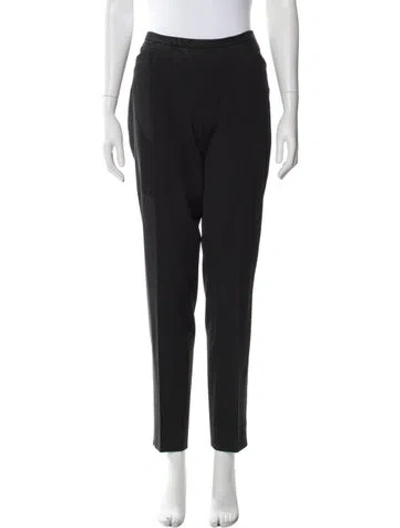 Pre-owned Loro Piana Virgin Wool Straight Leg Pants In Black