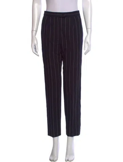 Pre-owned Loro Piana Virgin Wool Straight Leg Pants In Black