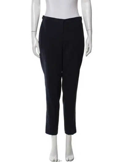Pre-owned Loro Piana Virgin Wool Straight Leg Pants In Blue