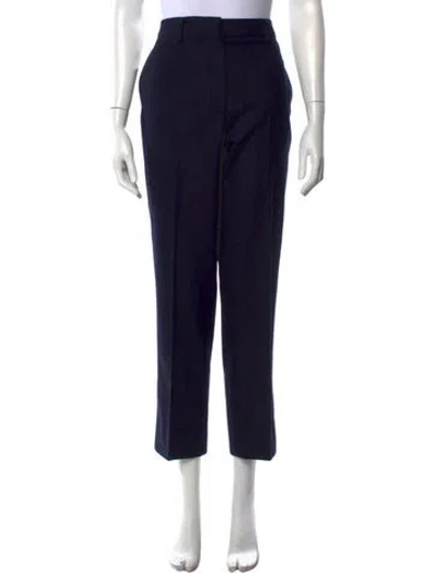 Pre-owned Loro Piana Virgin Wool Straight Leg Pants In Blue