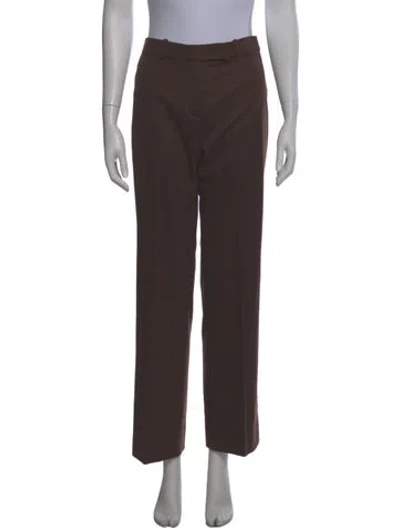 Pre-owned Loro Piana Virgin Wool Straight Leg Pants In Brown