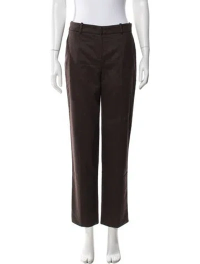 Pre-owned Loro Piana Virgin Wool Straight Leg Pants In Brown