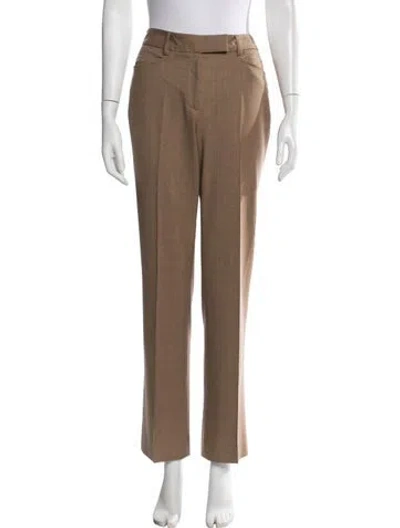 Pre-owned Loro Piana Virgin Wool Straight Leg Pants In Brown