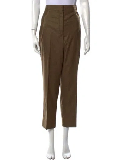 Pre-owned Loro Piana Virgin Wool Straight Leg Pants In Brown