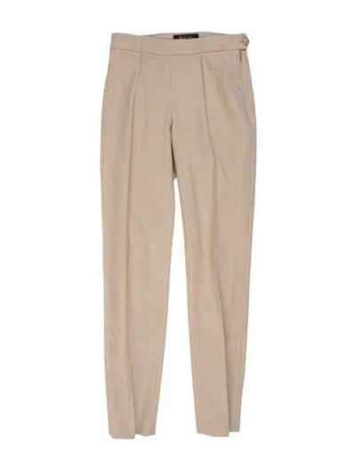 Pre-owned Loro Piana Virgin Wool Straight Leg Pants In Neutral