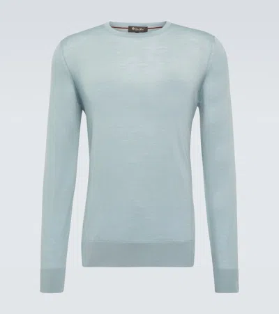 Loro Piana Virgin Wool Sweater In Blue