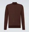 Loro Piana Virgin Wool Turtleneck Sweater In Bordeaux