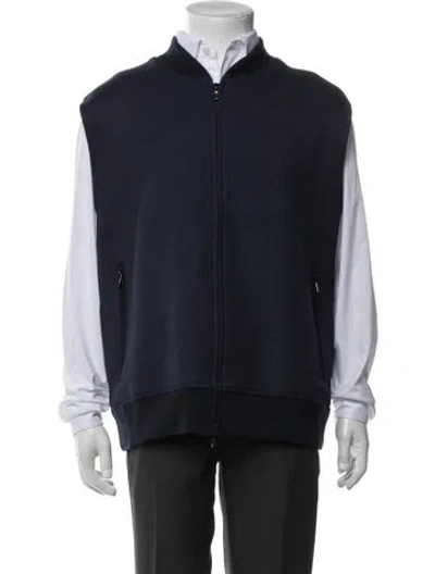 Pre-owned Loro Piana Virgin Wool Vest In Blue