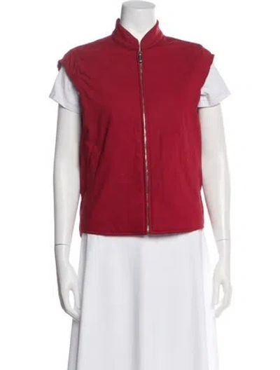 Pre-owned Loro Piana Virgin Wool Vest In Red
