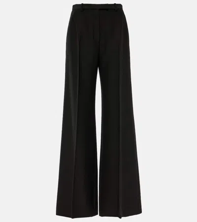 Loro Piana Virgin Wool Wide-leg Pants In Black