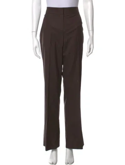 Pre-owned Loro Piana Virgin Wool Wide Leg Pants In Brown
