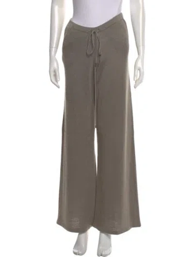 Pre-owned Loro Piana Virgin Wool Wide Leg Pants In Neutral