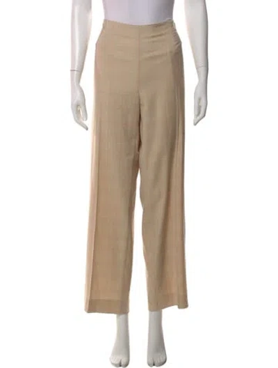 Pre-owned Loro Piana Virgin Wool Wide Leg Pants In Neutral