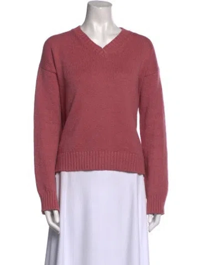 Pre-owned Loro Piana V-neck Sweater In Pink