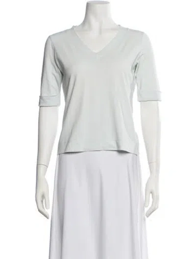 Pre-owned Loro Piana V-neck Three-quarter Sleeve T-shirt In Neutral