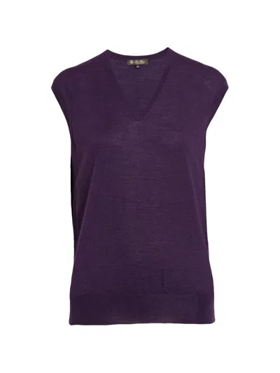 Loro Piana V-neck Vest In Purple