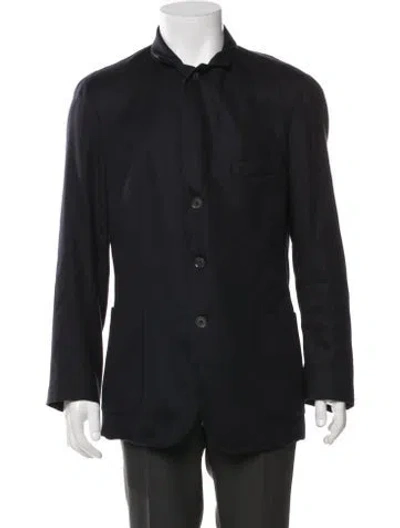 Pre-owned Loro Piana Voyager Rain System Cashmere Blazer In Blue