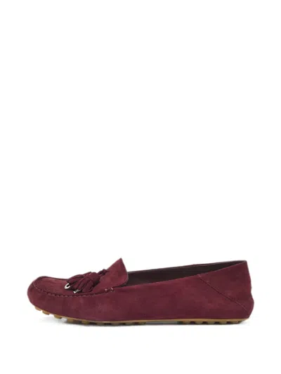 Pre-owned Loro Piana Walk Tassel Loafers In Red