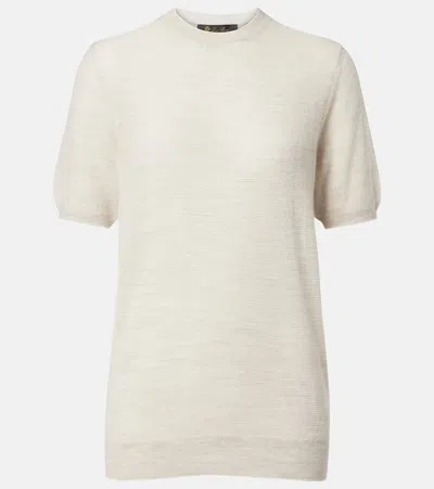 Loro Piana Walnut Cashmere, Wool, And Silk Top In Neutral