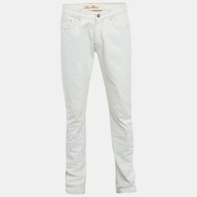 Pre-owned Loro Piana White Denim Regular Fit Jeans M/waist 33"