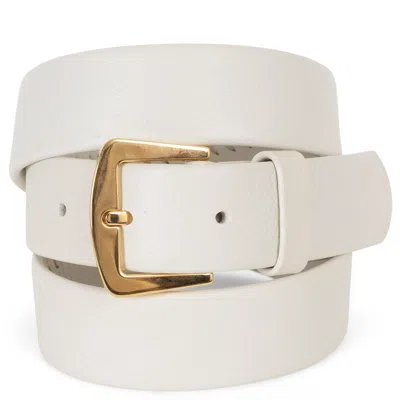 Pre-owned Loro Piana White Leather Belt 85
